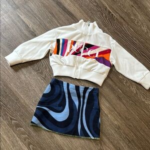 Emilio Pucci Kids Matching Set - Cream, Blue, and Multicolor